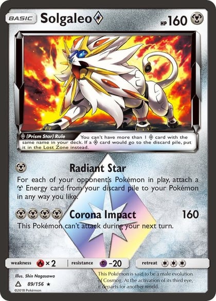 Solgaleo Prism Star, SM - Ultra Prism 89/156