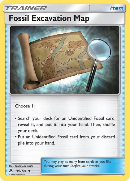 Fossil Excavation Map, SM - Forbidden Light 107/131
