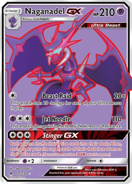 Naganadel GX (Full Art), SM - Forbidden Light 121/131