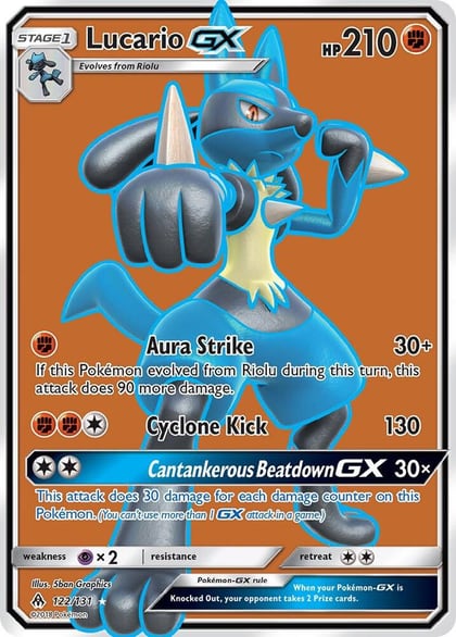 Lucario GX (Full Art), SM - Forbidden Light 122/131