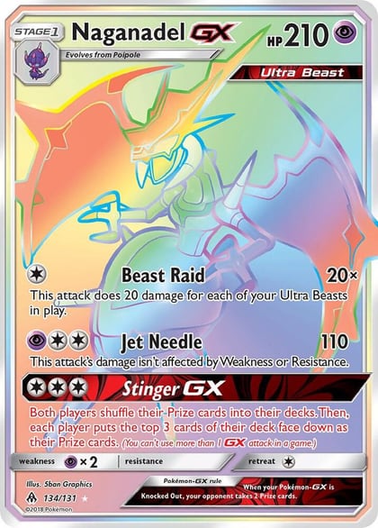 Naganadel GX (Secret), SM - Forbidden Light 134/131