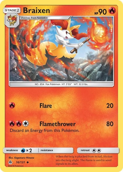 Braixen, SM - Forbidden Light 16/131