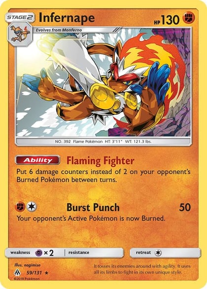 Infernape, SM - Forbidden Light 59/131