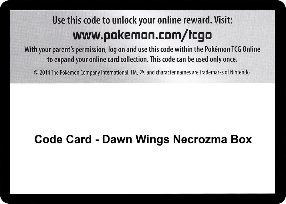 Code Card - Dawn Wings Necrozma Box, SM - Forbidden Light P266462