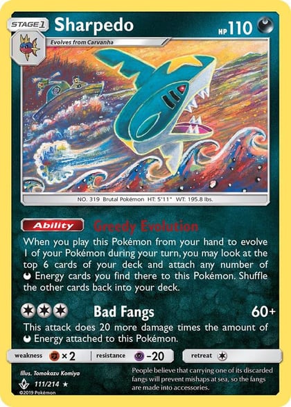 Sharpedo, SM - Unbroken Bonds 111/214