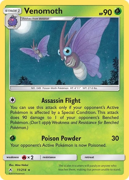 Venomoth, SM - Unbroken Bonds 11/214