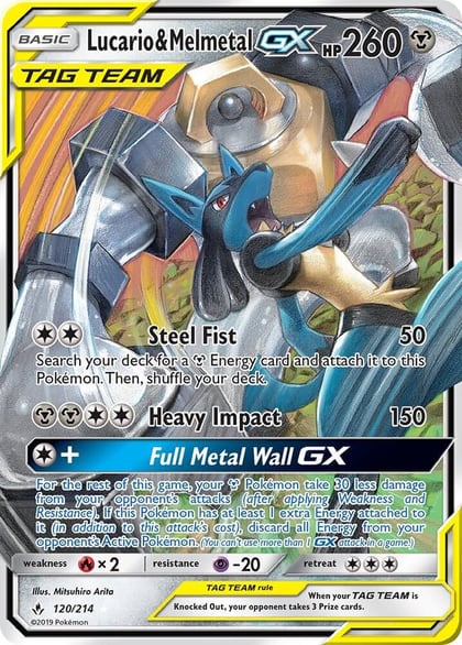 Lucario & Melmetal GX, SM - Unbroken Bonds 120/214