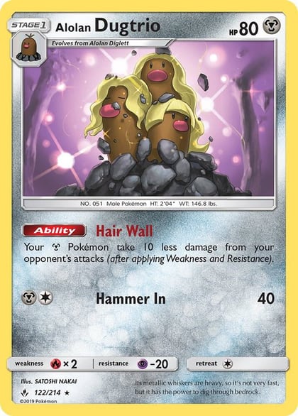 Alolan Dugtrio, SM - Unbroken Bonds 122/214