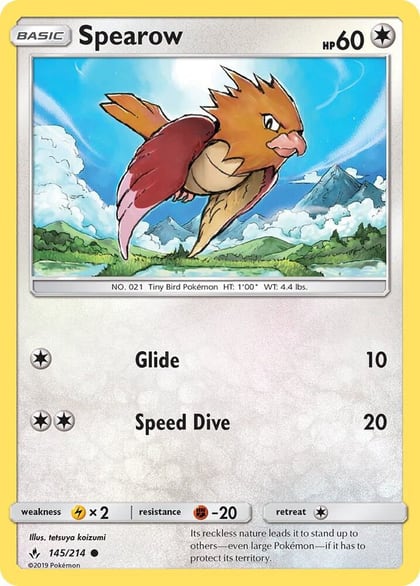 Spearow, SM - Unbroken Bonds 145/214