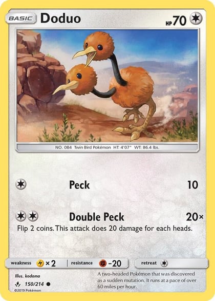 Doduo, SM - Unbroken Bonds 150/214