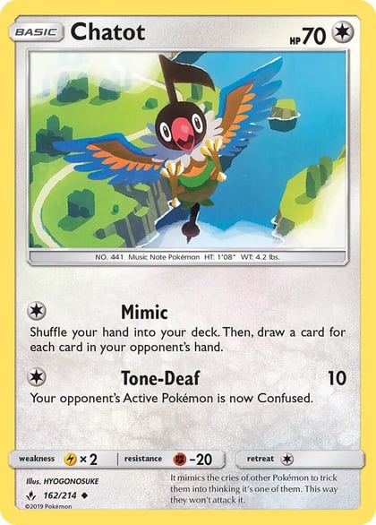 Chatot, SM - Unbroken Bonds 162/214
