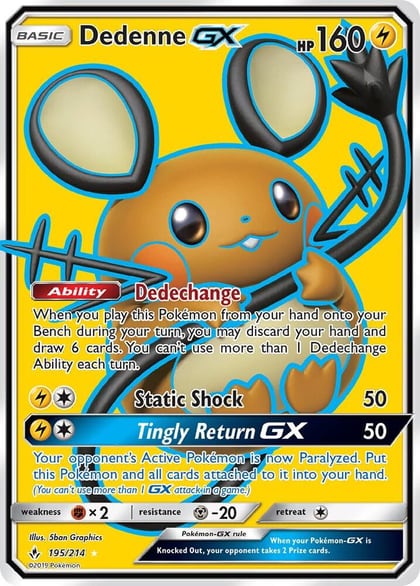 Dedenne GX (Full Art), SM - Unbroken Bonds 195/214