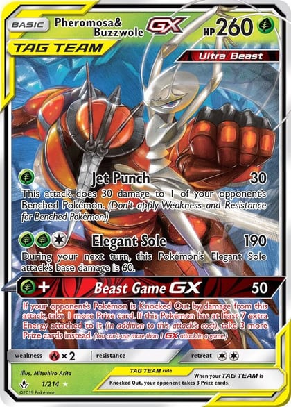 Pheromosa & Buzzwole GX, SM - Unbroken Bonds 1/214