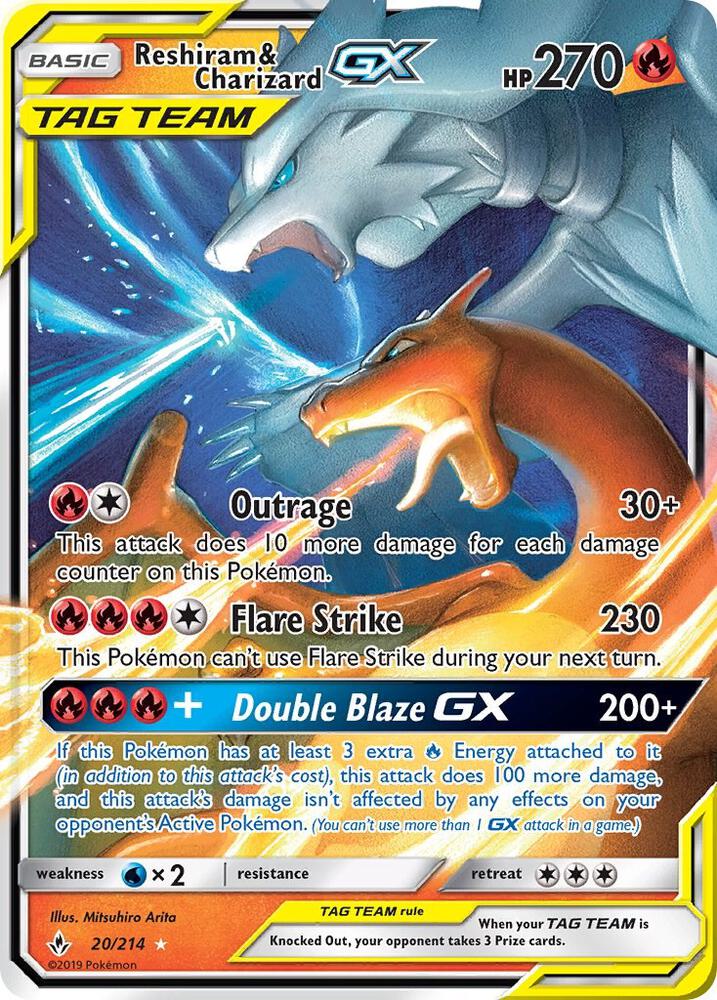 Reshiram & Charizard GX, SM - Unbroken Bonds 20/214