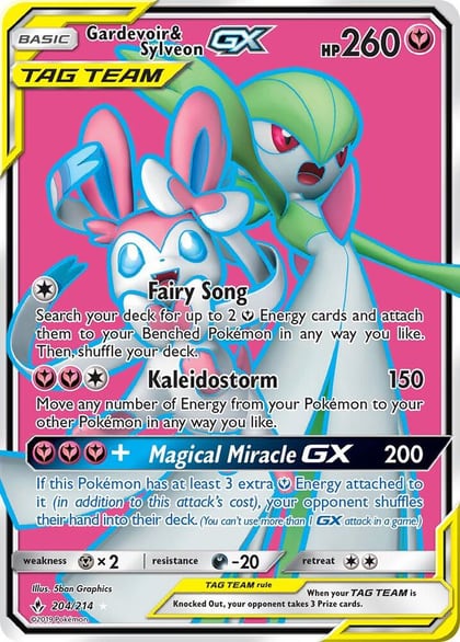 Gardevoir & Sylveon GX (204) (Full Art), SM - Unbroken Bonds 204/214