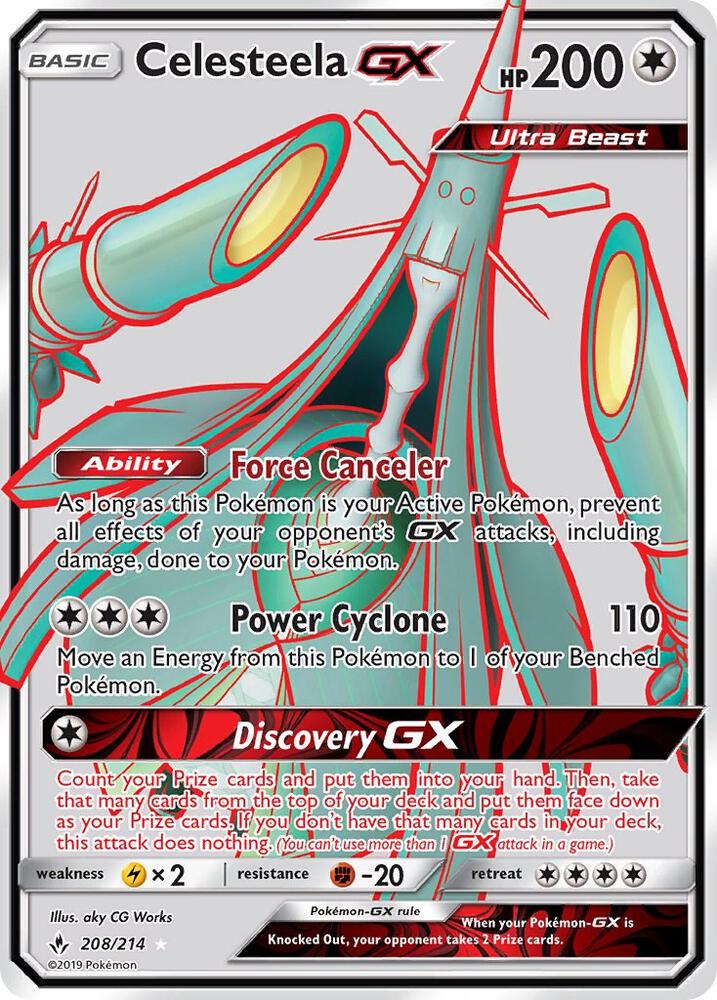 Celesteela GX (Full Art), SM - Unbroken Bonds 208/214