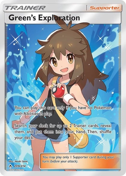 Green's Exploration (Full Art), SM - Unbroken Bonds 209/214