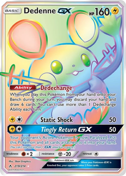 Dedenne GX (Secret), SM - Unbroken Bonds 219/214
