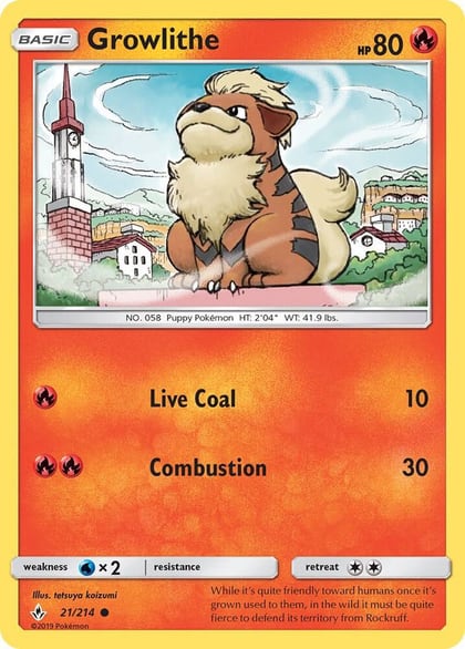 Growlithe, SM - Unbroken Bonds 21/214