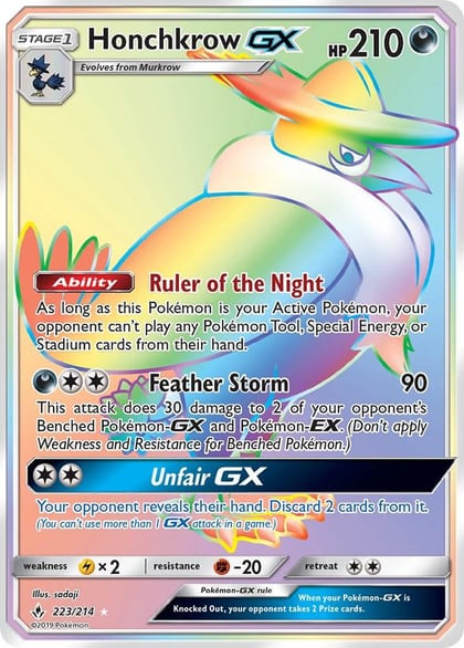 Honchkrow GX (Secret), SM - Unbroken Bonds 223/214