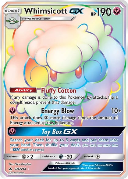 Whimsicott GX (Secret), SM - Unbroken Bonds 226/214