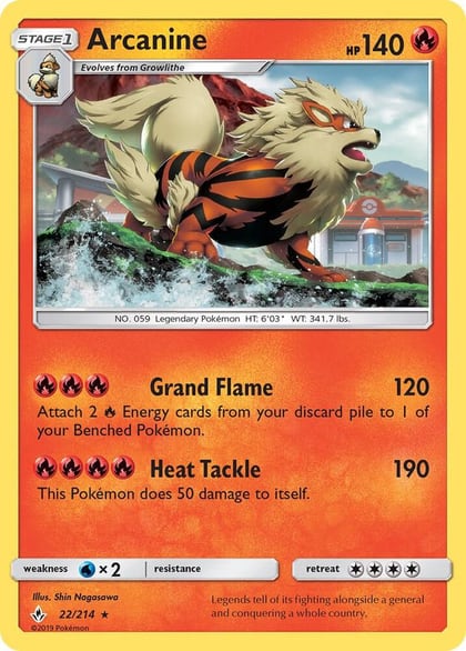 Arcanine, SM - Unbroken Bonds 22/214