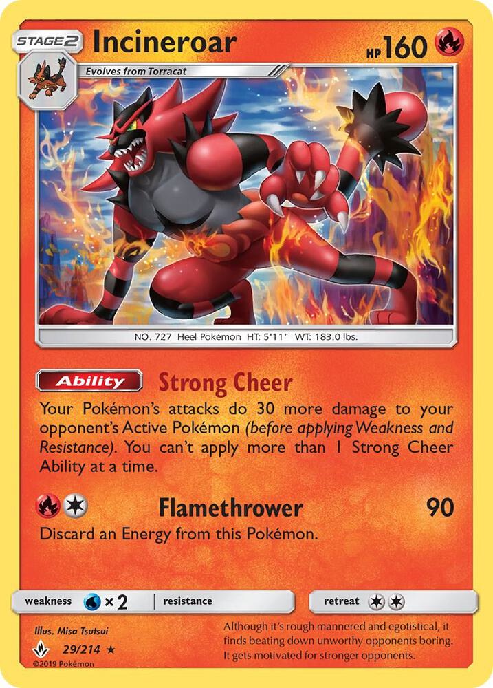 Incineroar, SM - Unbroken Bonds 29/214