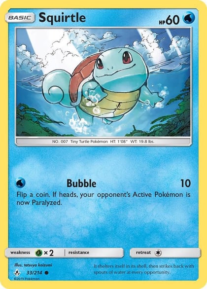 Squirtle, SM - Unbroken Bonds 33/214