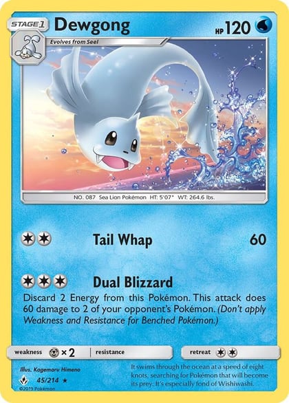 Dewgong, SM - Unbroken Bonds 45/214
