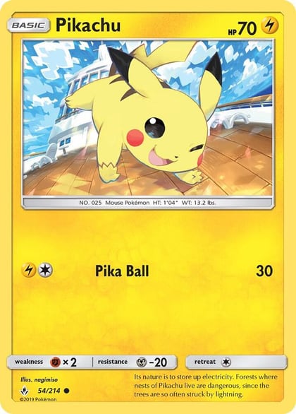 Pikachu, SM - Unbroken Bonds 54/214