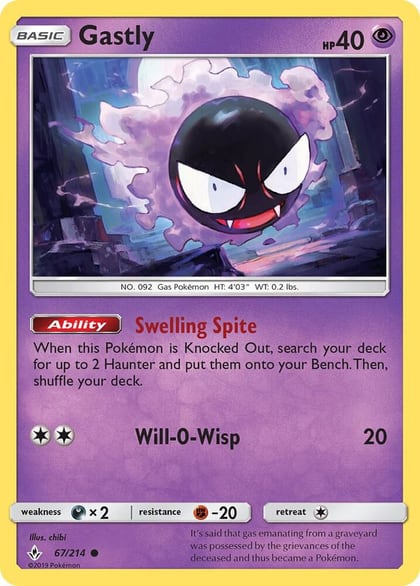 Gastly (67), SM - Unbroken Bonds 67/214