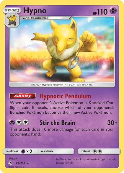 Hypno, SM - Unbroken Bonds 72/214