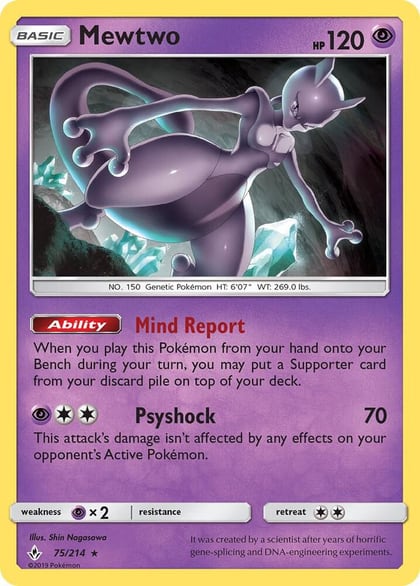 Mewtwo, SM - Unbroken Bonds 75/214