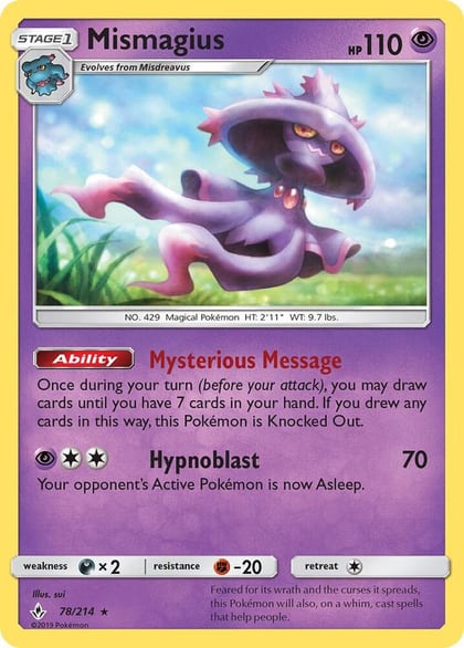 Mismagius, SM - Unbroken Bonds 78/214