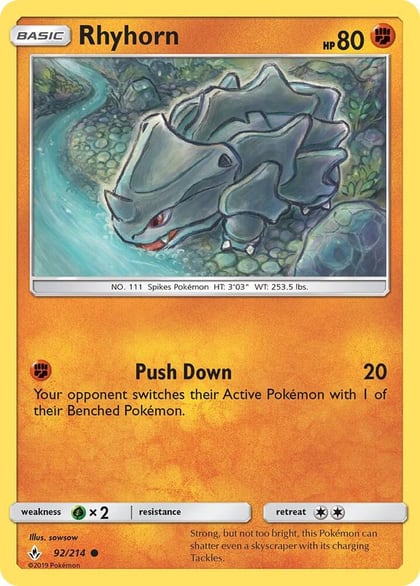 Rhyhorn (92), SM - Unbroken Bonds 92/214