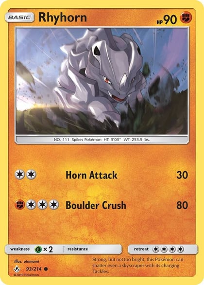 Rhyhorn (93), SM - Unbroken Bonds 93/214