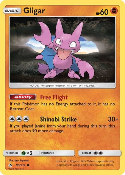 Gligar, SM - Unbroken Bonds 98/214