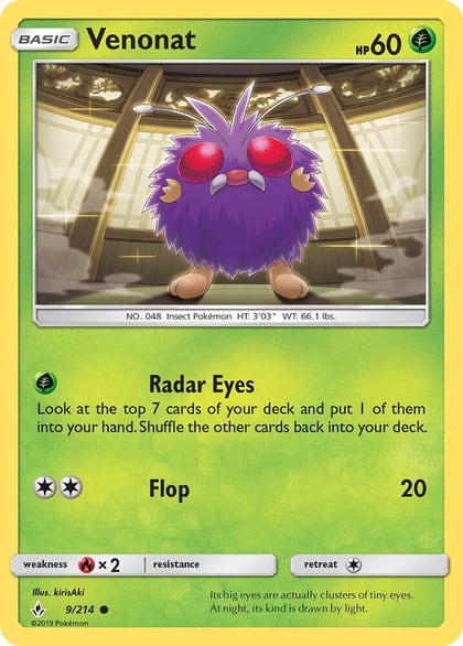 Venonat (9), SM - Unbroken Bonds 9/214