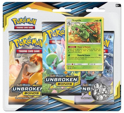 Unbroken Bonds 3 Pack Blister [Sceptile], SM - Unbroken Bonds P188410