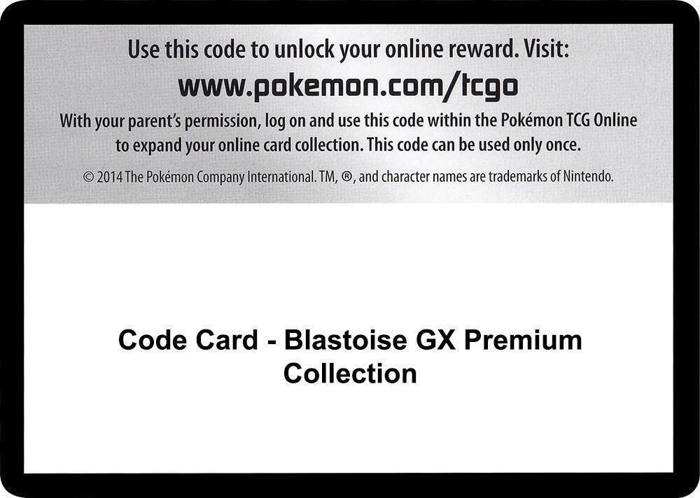 Code Card - Blastoise GX Premium Collection, SM - Unbroken Bonds P266428