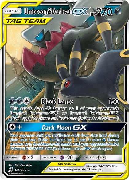 Umbreon & Darkrai GX, SM - Unified Minds 125/236