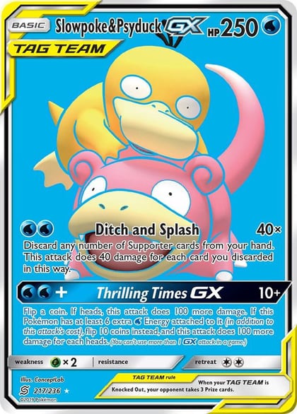 Slowpoke & Psyduck GX (Full Art), SM - Unified Minds 217/236