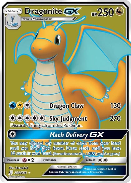 Dragonite GX (Full Art), SM - Unified Minds 229/236