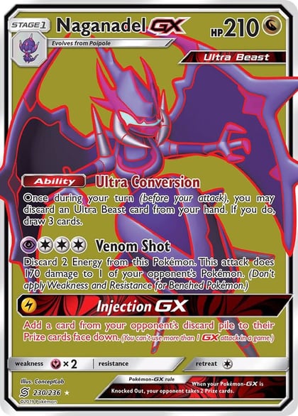 Naganadel GX (Full Art), SM - Unified Minds 230/236