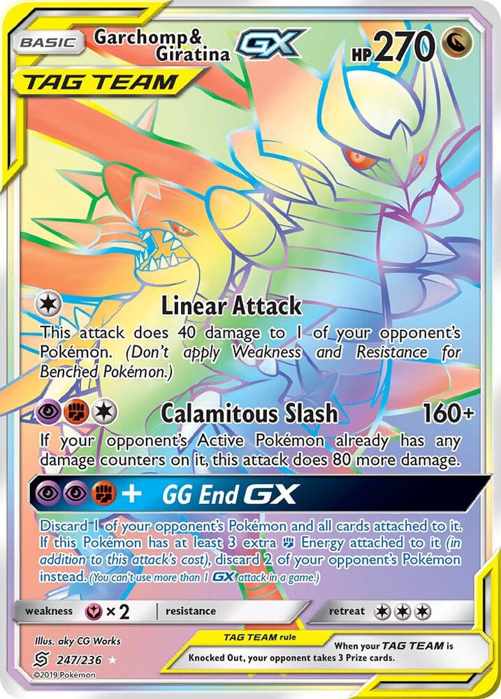 Garchomp & Giratina GX (Secret), SM - Unified Minds 247/236