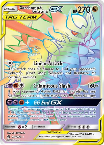Garchomp & Giratina GX (Secret), SM - Unified Minds 247/236