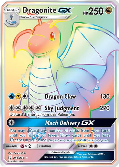 Dragonite GX (Secret), SM - Unified Minds 248/236