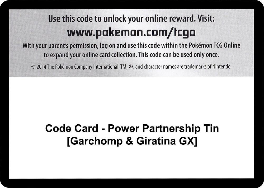 Code Card - Power Partnership Tin [Garchomp & Giratina GX], SM - Unified Minds P266524