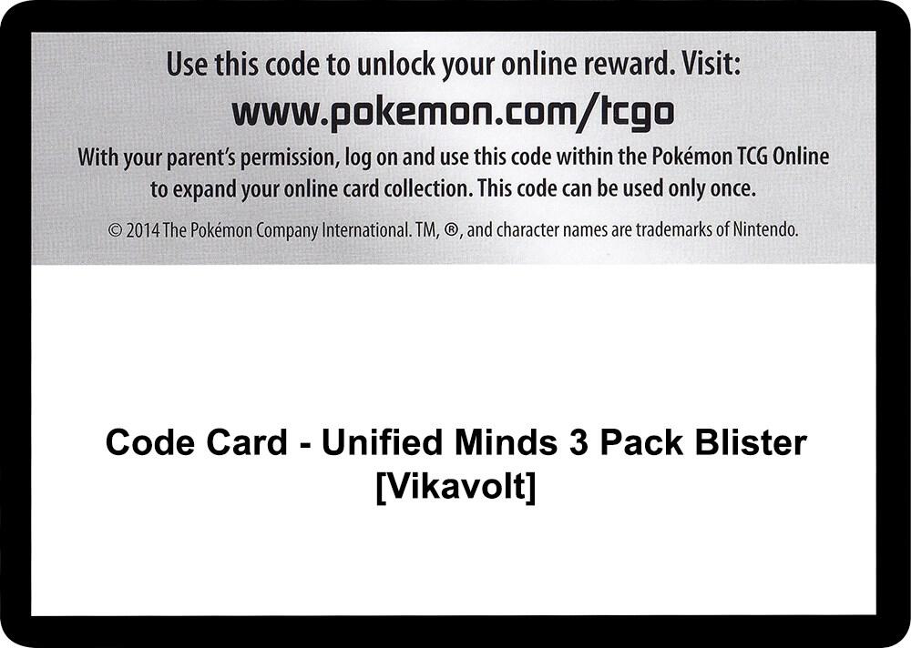 Code Card - Unified Minds 3 Pack Blister [Vikavolt], SM - Unified Minds P266582