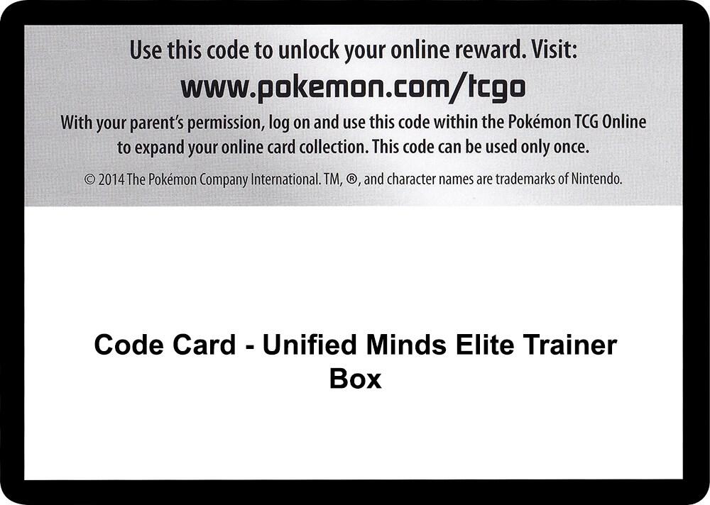 Code Card - Unified Minds Elite Trainer Box, SM - Unified Minds P266583